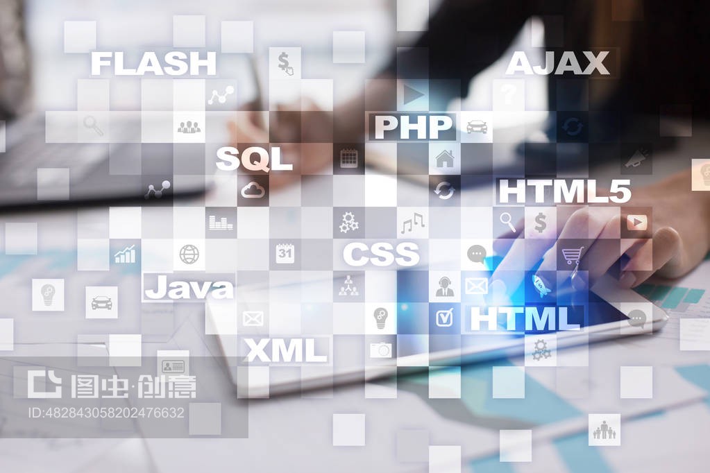 网络开发。编程。互联网和技术概念。Web development. Programming. Internet and technology concept.